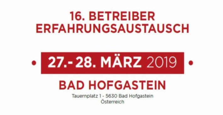 16. SEEGEN Betreiber-Erfahrungsaustausch in Bad Hofgastein (Österreich)