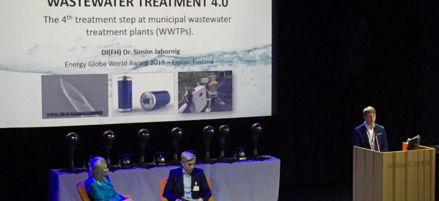 Dr. Simon Jabornig beim 20. Energy Globe World Award in Finnland